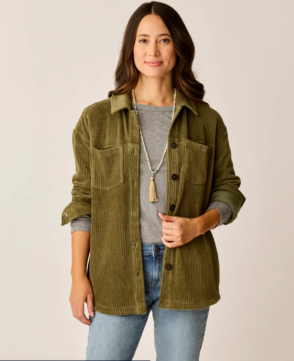 Hudson Stretch Cord Shacket