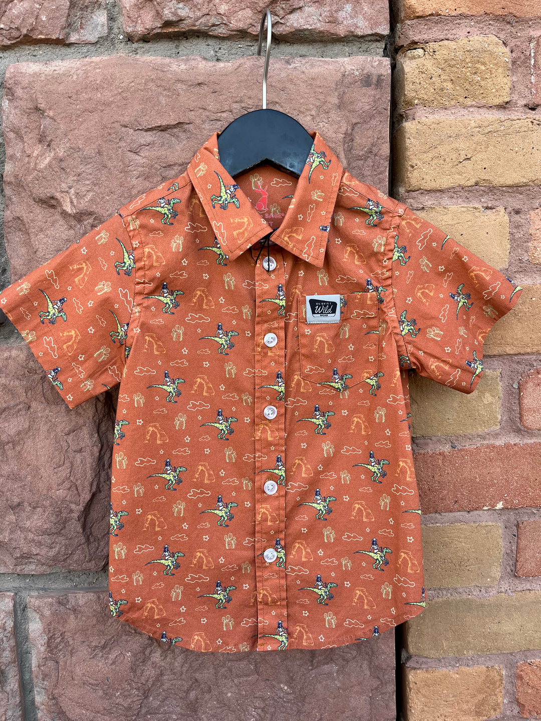 Cowgirl Raptor Toddler Button Up
