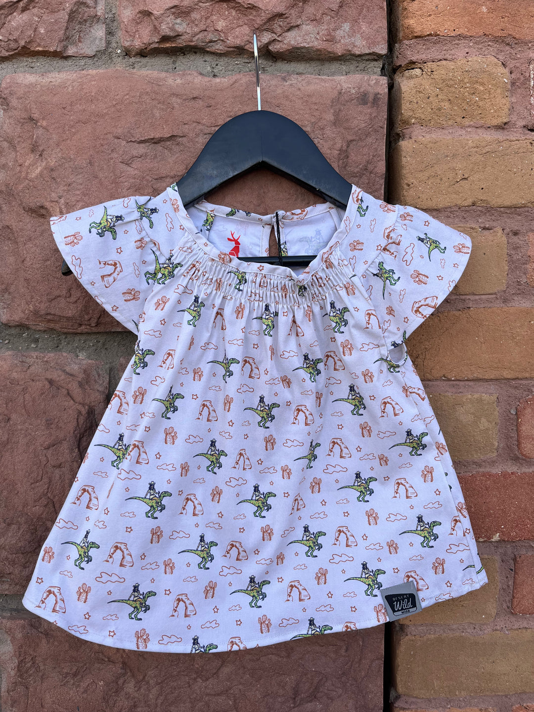Desert Wild Cowgirl Raptor Toddler Dress