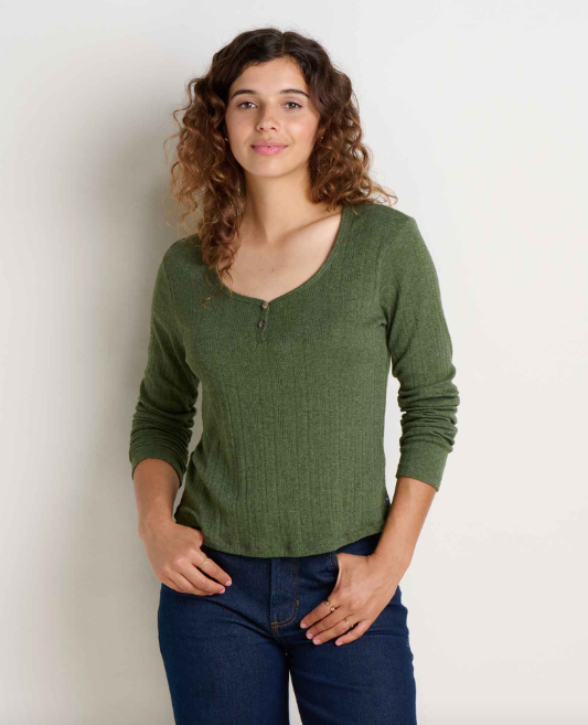 Foothill Pointelle Henley LS Shirt