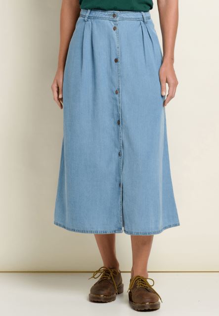 Piñon Soft Denim Midi Skirt